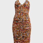 Liv Foster Sleeveless Ruched Floral-Print Midi Dress
