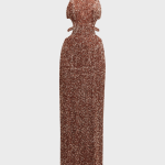Liv Foster Cutout Sequin Halter Gown