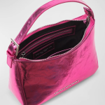 Brandon Blackwood  Cortni Crushed Metallic Leather Shoulder Bag