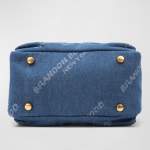 Brandon Blackwood  Valentina Mini Logo Denim Shoulder Bag