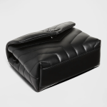 Saint Laurent   Loulou Toy Matelasse Calfskin Flap-Top Shoulder Bag, Black Hardware
