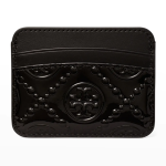 Tory Burch  T Monogram Patent Leather Card Case