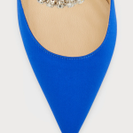 Jimmy Choo Bing Satin Crystal-Strap Mules