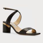 Jimmy Choo Jago Leather Ankle-Strap Sandals