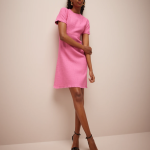 Dolce&Gabbana Tweed Short Dress w/ Logo Emblem