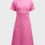 Dolce&Gabbana Tweed Short Dress w/ Logo Emblem