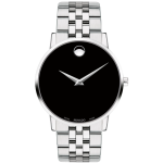 MOVADO Men's 40mm Ultra Slim Watch with Bracelet Black Museum Dial