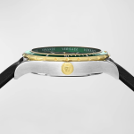VERSACE Men's Hellenyium Leather Strap Watch, 42mm