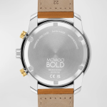 MOVADO Men's Bold Verso Chronograph Leather Strap Watch, 44mm