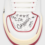 Dolce&Gabbana Men's New Roma Graffiti Leather Low-Top Sneakers