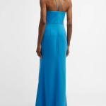 Liv Foster Twill Trumpet Halter Gown