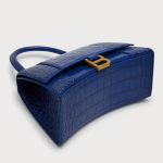 Balenciaga Hourglass Small Croc-Embossed Top-Handle Bag