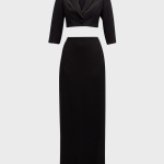 Liv Foster Cropped Blazer and Side-Slit Skirt Set