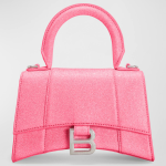 Balenciaga Hourglass XS Glitter Top-Handle Bag