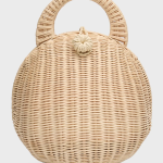 Cult Gaia  Millie Rattan Top-Handle Bag