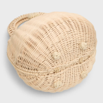 Cult Gaia  Millie Rattan Top-Handle Bag