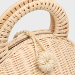Cult Gaia  Millie Rattan Top-Handle Bag